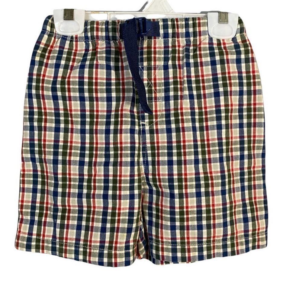 Gymboree Red White and Blue Plaid Boys Shorts Size Large